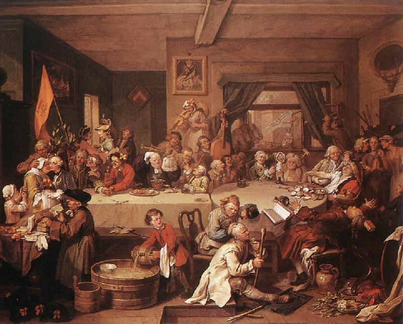 HOGARTH, William An Election Entertainment f oil painting image